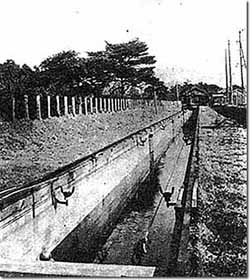 大正8年に整備された日本初の試験水路の画像